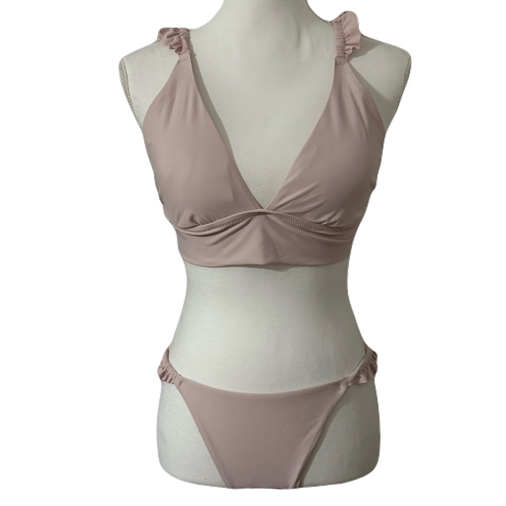 Aerie Ruffle Bikini Set – Blush Pink – Size M (B) & XL (T)